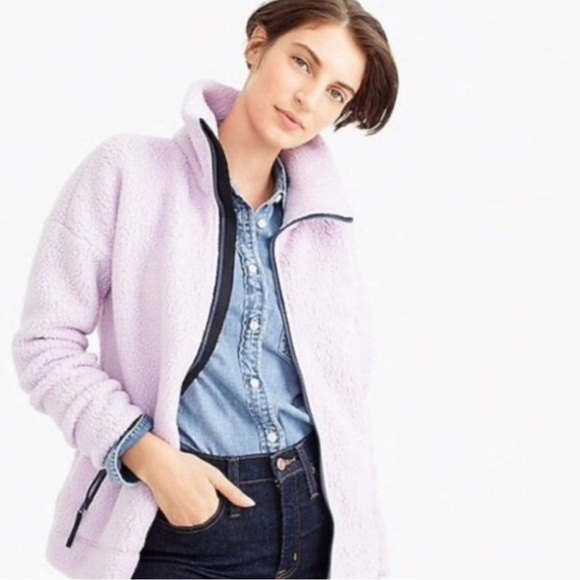 J. Crew Women’s Polartec Fleece Full Zip Jacket Ivory Size XS - Picture 1 of 9